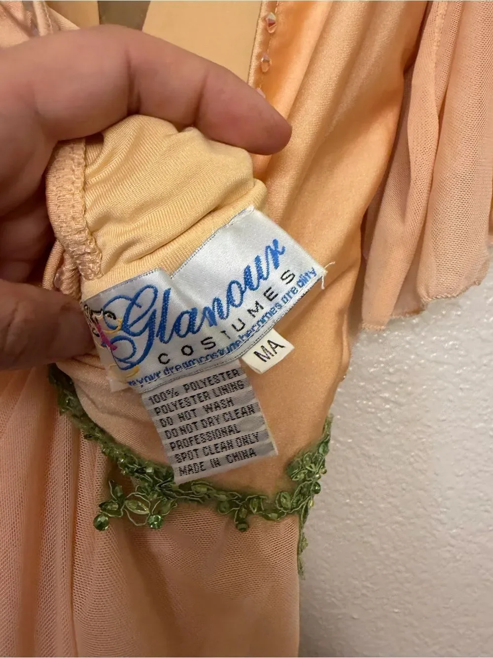 Glamour solo custom rhinestone dance costume tan nude illusion MA-Medium adult